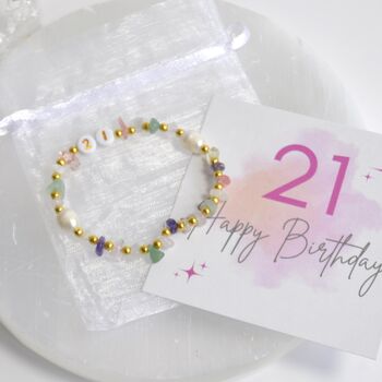 21st Birthday Dainty Crystal Friendship Bracelet Gift, 6 of 7