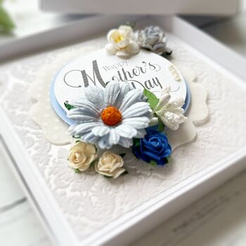 Extra Special Floral Mother’s Day Card. Boxed. Shades Of Blue, 5 of 6