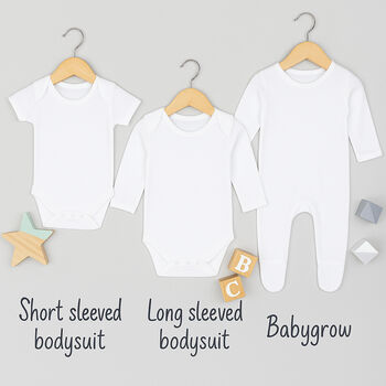 Personalised First Christmas Bodysuit / Babygrow Wreath, 7 of 7
