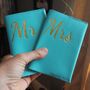 Personalised Mr And Mrs Coloured Leather Passport Set, thumbnail 6 of 11