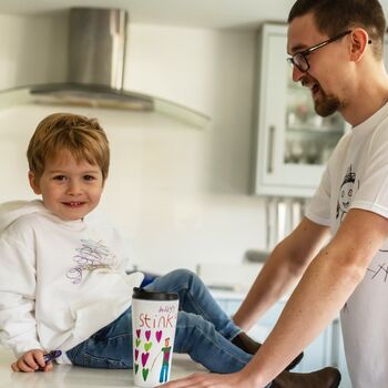 Daddy's Personalised Childs' Drawing Big Travel Mug, 2 of 8