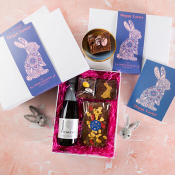 'Easter Bunny' Chocolate Slab, Brownies And Prosecco, 2 of 3