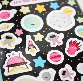Spaced Out! Space Themed Sticker Sheet, 3 of 4