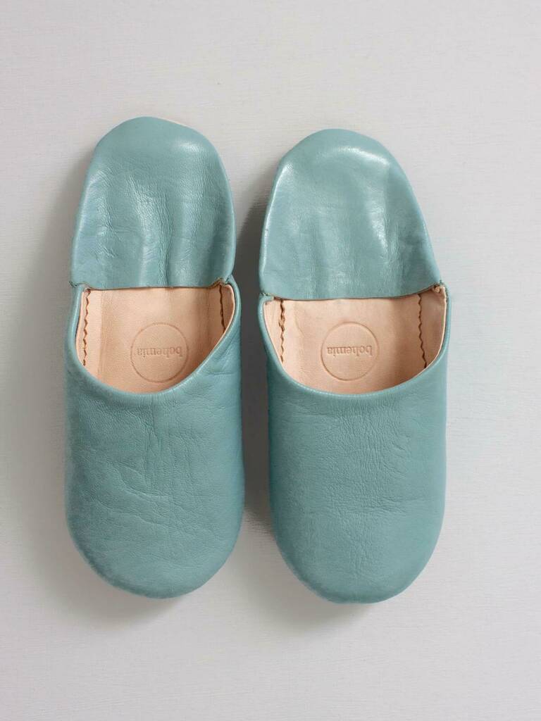 Women's Basic Moroccan Leather Slippers By Bohemia | notonthehighstreet.com