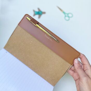Stitch Where You've Been Vegan Leather Travel Notebook, 9 of 12
