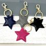 Personalised Faux Leather Star Keyring, thumbnail 2 of 4