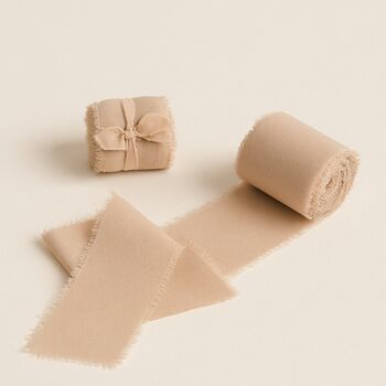 Chiffon Wedding Ribbons Neutral Tones 5m Roll, 2 of 5