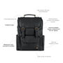15 Inch Laptop Backpack In Black Leather, thumbnail 2 of 11
