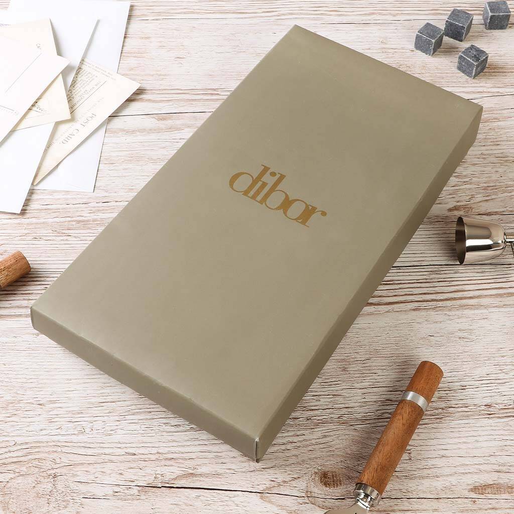 Contemporary Acacia Luxury Barware Tool Set By Dibor