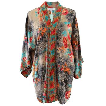 Colourful Floral Viscose Summer Jacket, 7 of 7