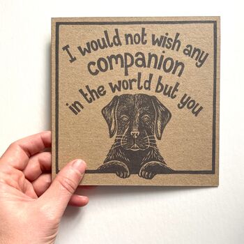 Dog Shakespeare Card. Companion Quote, 2 of 2