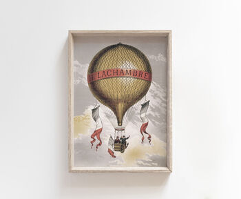 Vintage Hot Air Balloon Giclée Wall Art, 3 of 5