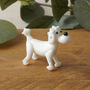 Artisan Glass White Poodle With Gift Box, thumbnail 1 of 2