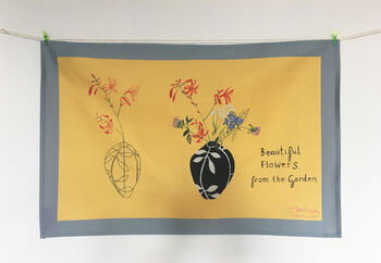 'Beautiful Flowers In A Zen Vase' Tea Towel, 2 of 9