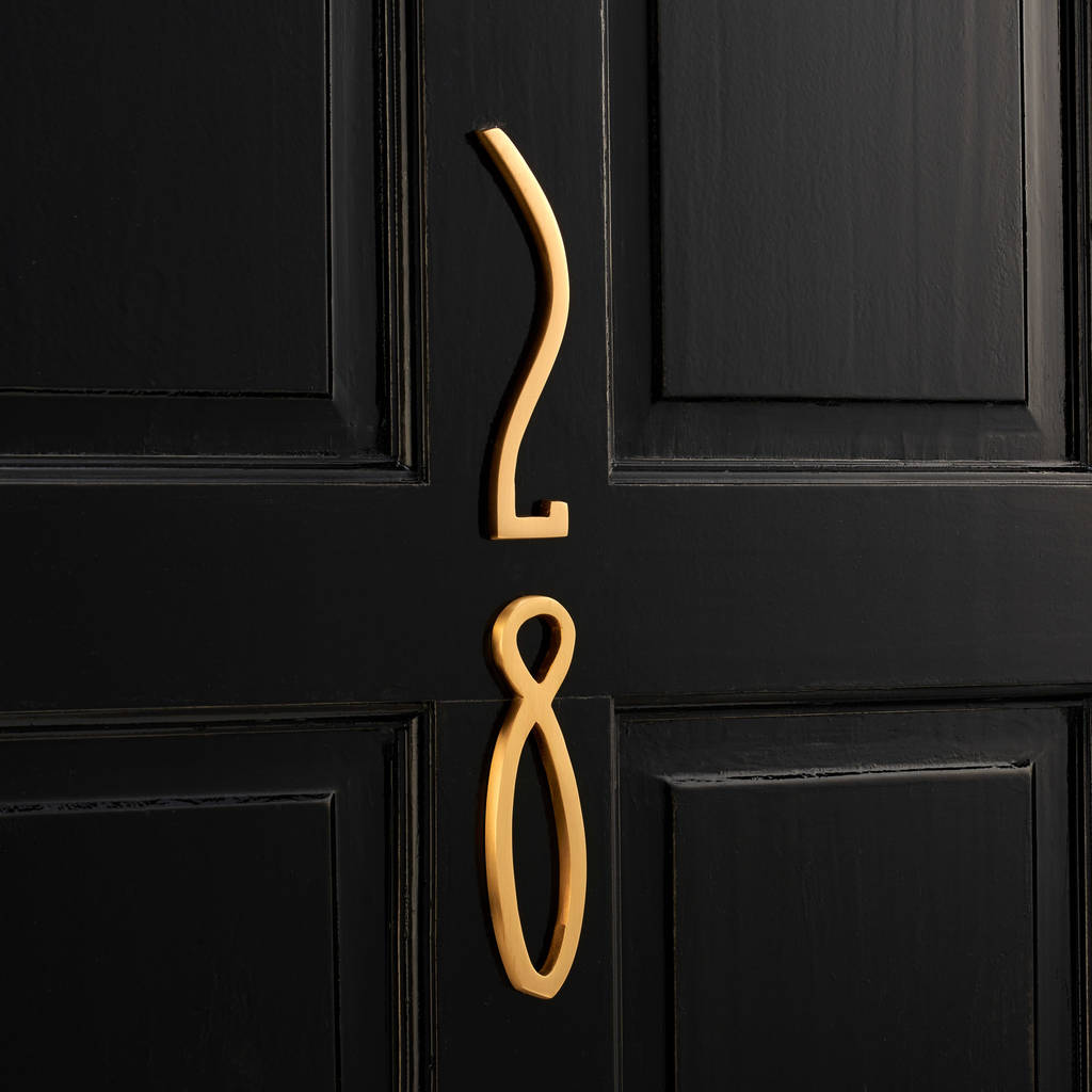 Art Deco Brass House Door Numbers, 1 of 4