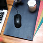 Personalised Premium Leather Mouse Pad, Initials, Name, thumbnail 5 of 11