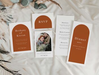 Burnt Orange Wedding Invitations, 4 of 4