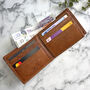 Men's Genuine Leather Tan Wallet With Rfid Protection, thumbnail 2 of 4