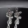 Treble Clef Silver Cufflinks Gift For Musicians 316 L Stainless Steel Music Accessory, thumbnail 1 of 4
