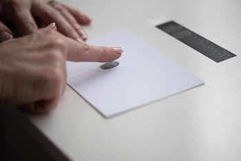 Silver Fold Fingerprint Heart Necklace, 3 of 8