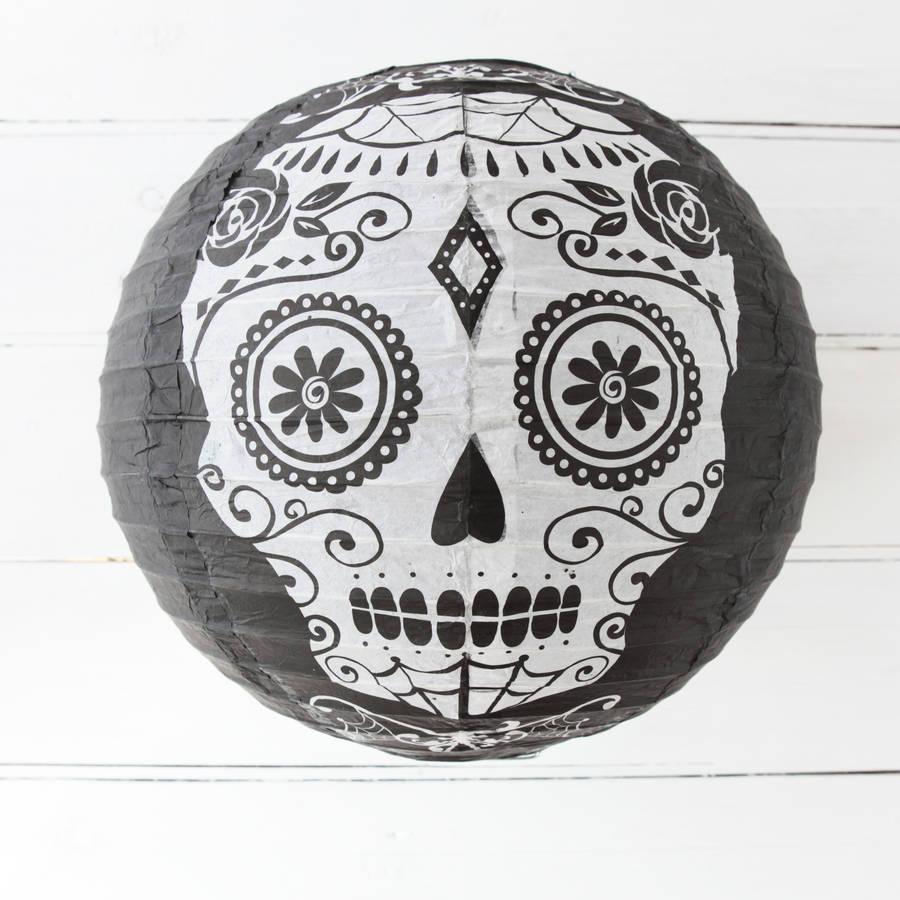 Halloween Day Of The Dead Skull Lantern Decorations By Postbox Party ...