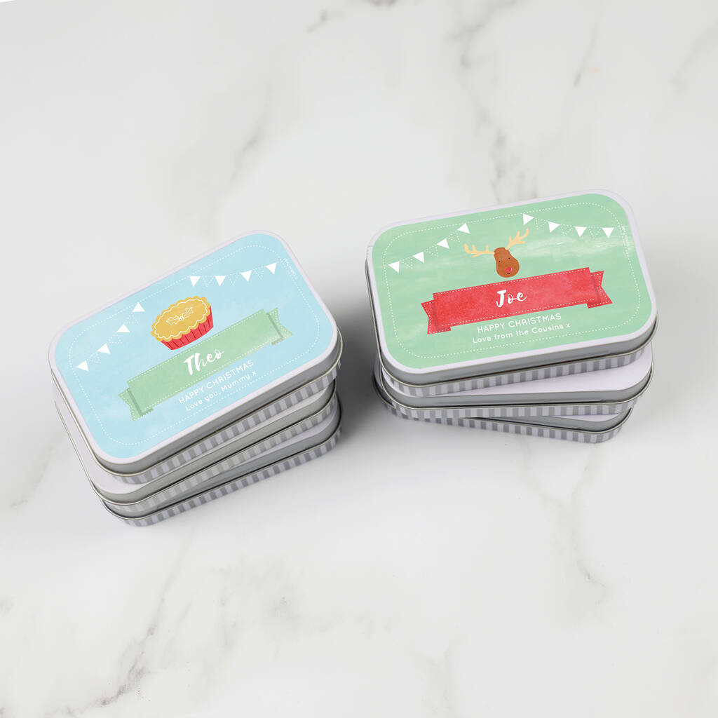 Personalised Christmas Keepsake Tin By Cotton Twist