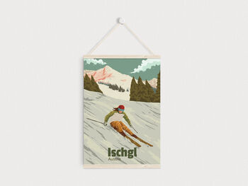 Ischgl Ski Resort Austria Travel Poster Art Ptint, 6 of 8