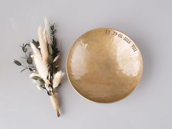 Personalised 8th Anniversary Gift Bronze Bowl Medium, 4 of 9