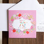 Floral 70th Birthday Card, thumbnail 5 of 5