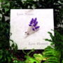 Lavender Purple Flower Brooch, thumbnail 3 of 4