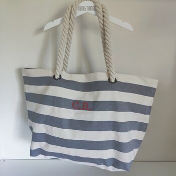 Personalised Cotton Canvas Tote Beach Bag, 9 of 11