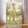 Maypole Dancing Mice Nursery Art Print, thumbnail 1 of 5