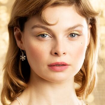 Sterling Silver Snowflake Hook Earrings, 3 of 5