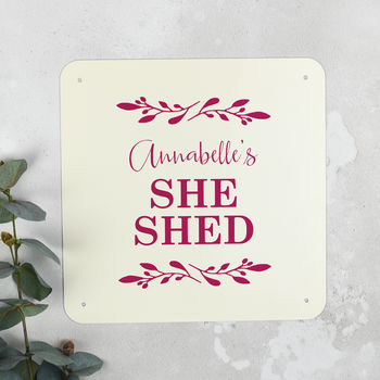 Personalised She Shed Sign For Her, 3 of 8