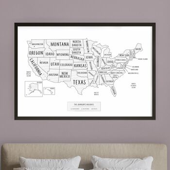 Personalised North America White Pinboard Map, 2 of 8
