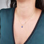 Mini Blue Evil Eye Protection Charm Necklace, thumbnail 2 of 4