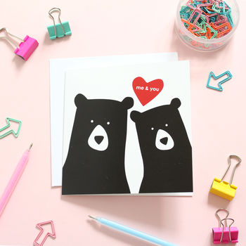Personalised Bear Couple Selfie Wrapping Paper, 2 of 3