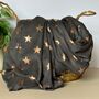 Antique Stars Print Scarf In Charcoal Grey, thumbnail 1 of 4