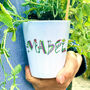 Personalised Rainbow Letter Plant Pot With Seeds, thumbnail 2 of 5