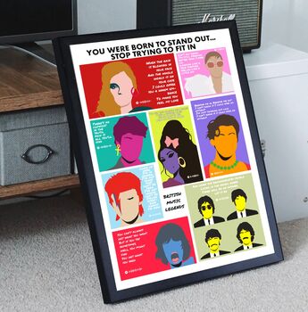 British Music Legends Born To Stand Out Print, 2 of 4