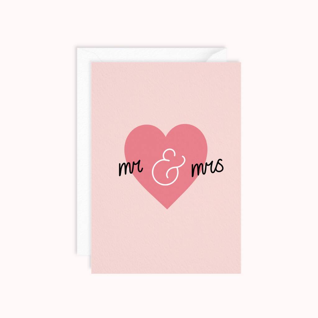 Mr And Mrs Wedding Card By Dani White Design 2669