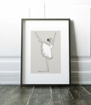 Ballerina Line Art Print, 3 of 6