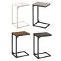 C Shaped Industrial Side Table With Metal Frame, thumbnail 10 of 10