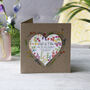 Save The Date Wildflower Seed Heart Card, thumbnail 1 of 5