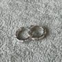 Mens Chunky Hammered Sterling Silver Hoop Earrings, thumbnail 2 of 11