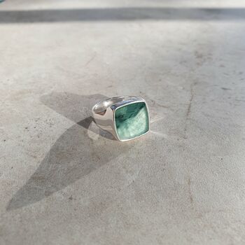 Ray Signet Emerald Ring, 8 of 11