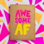 Funny Thank You Card | Awesome Af, thumbnail 1 of 2
