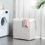 110 L Divided Laundry Hamper Clothes Laundry Basket, thumbnail 3 of 11