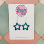 Small Star Glitter Resin Earrings, thumbnail 1 of 12