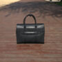 Black Leather Top Handle Briefcase, thumbnail 4 of 7